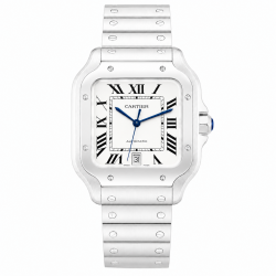 Cartier Santos Large Size WSSA0018 White Dial Watch